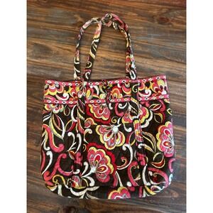 Vera Bradley Tote Bag Quilted‎ Floral Print Travel Shoulder Bag